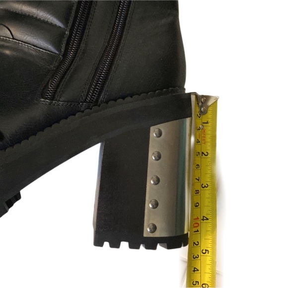 BNIB Killstar Renegade Moto Boots black platform size 10 - Picture 7 of 10